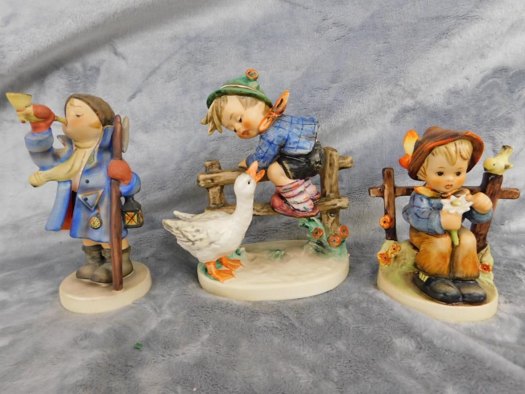 Goebel - M.I. Hummel - 3 Pieces - #195 "Barnyard Hero" - #15 "Hear Ye Hear Ye" - 13