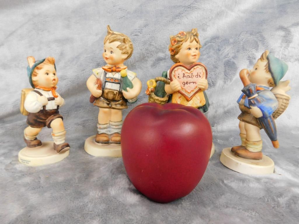 Goebel - M.I. Hummel - 4 Pieces - #822 "School Boy" - #198 "Home From Market" - 15