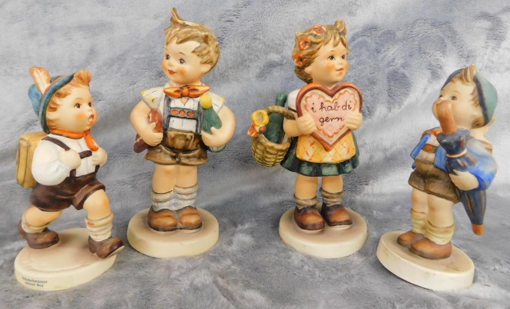 Goebel - M.I. Hummel - 4 Pieces - #822 "School Boy" - #198 "Home From Market" (1 of 17)