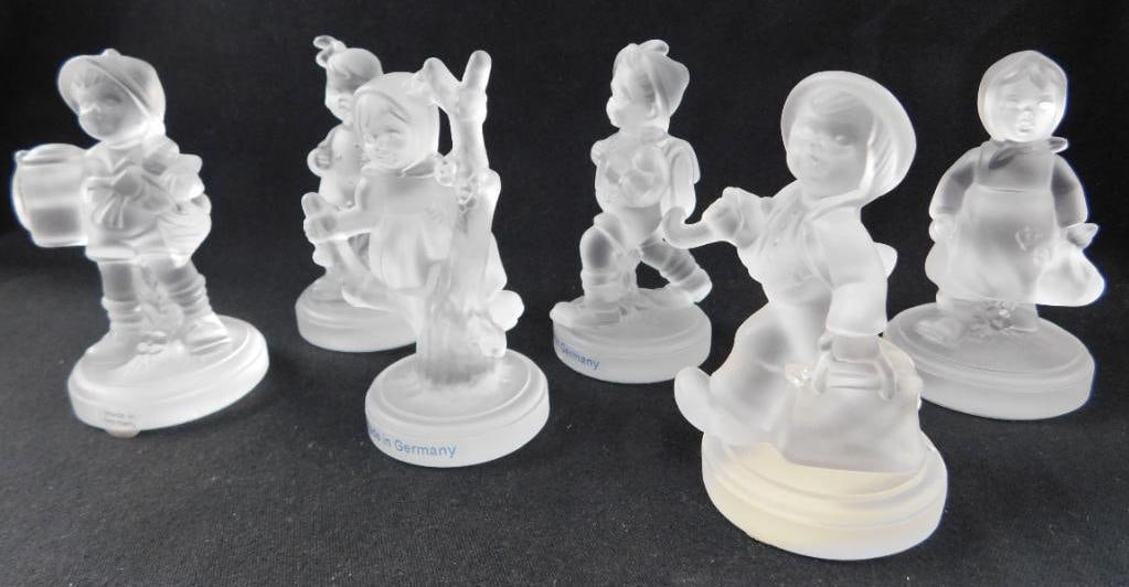 Goebel Crystal - M.I. Hummel - 6 Pieces - All About 3.5" Tall: See Photos For Description and Condition