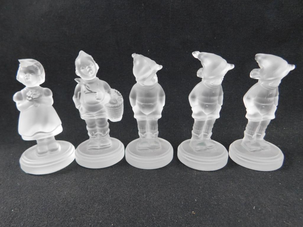 Goebel Crystal - M.I. Hummel - 5 Pieces - All About 3" Tall - 12