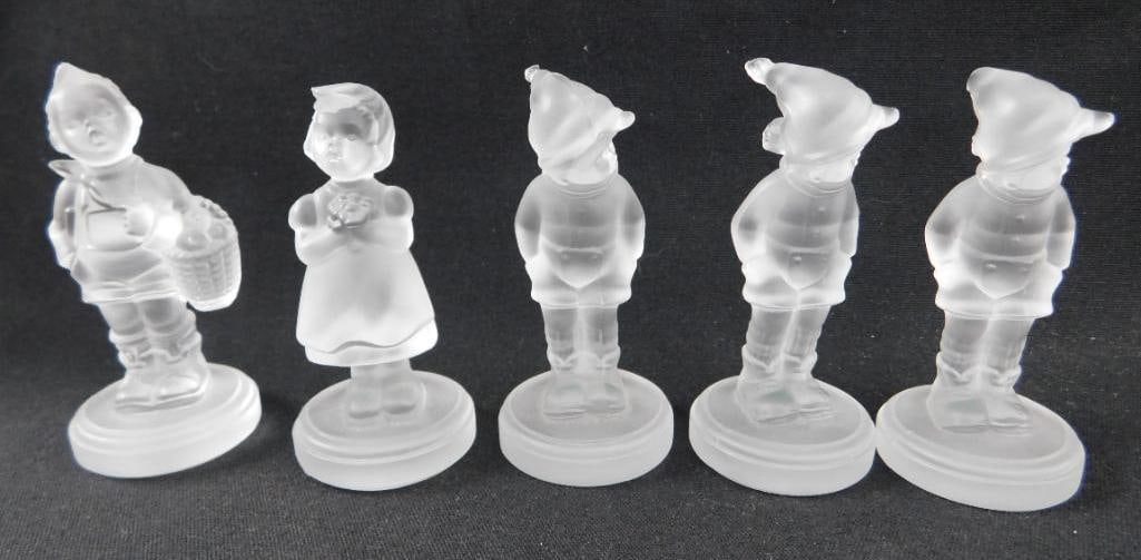Goebel Crystal - M.I. Hummel - 5 Pieces - All About 3" Tall: See Photos For Description and Condition