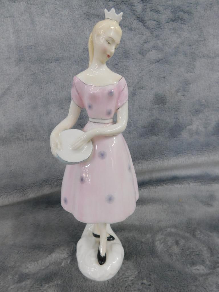Pair of Royal Doulton Porcelain Figures - "Columbine" and "Harlequin" - Each 7.25" Tall - 2