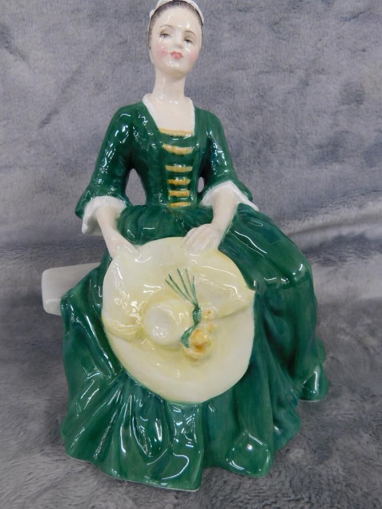 Pair of Royal Doulton Lady Figures - "Lady From Williamsburg" - "Cinderella" - 2