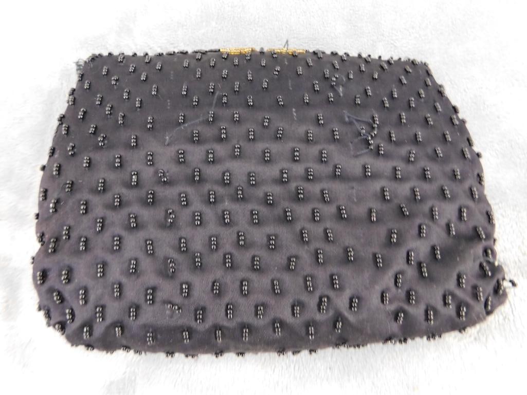 Pair of Vintage Purses - 1 Beaded and 1 Wood - 3