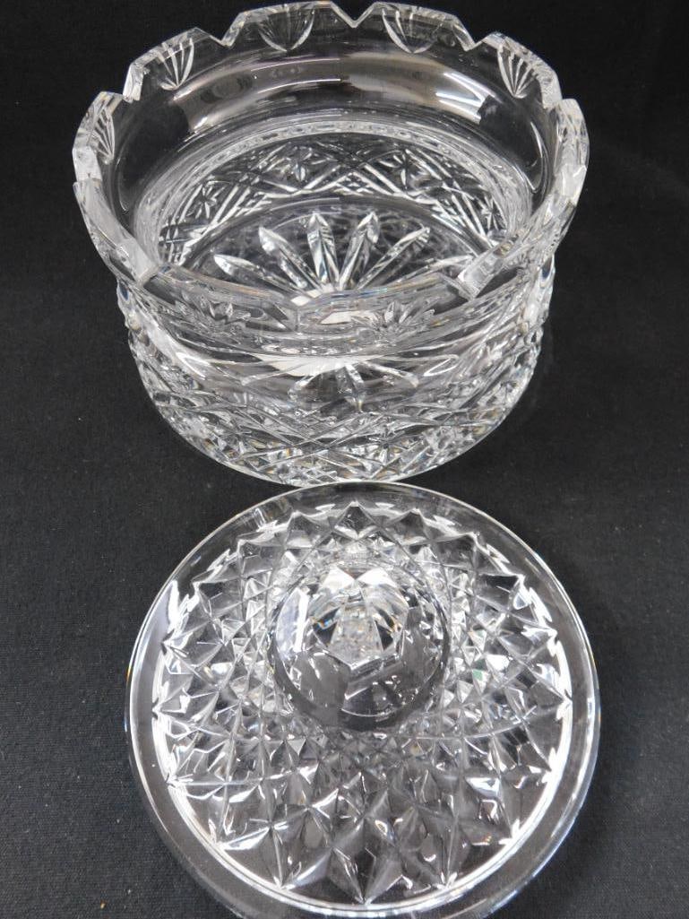 Waterford Crystal - Lidded Candy Dish 5" x 5.5" - 2 Footed Bowls 3.25" x 4" - 3