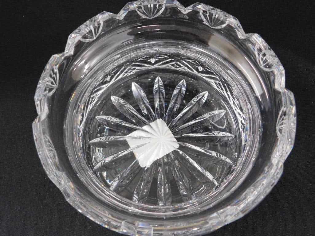 Waterford Crystal - Lidded Candy Dish 5" x 5.5" - 2 Footed Bowls 3.25" x 4" - 4