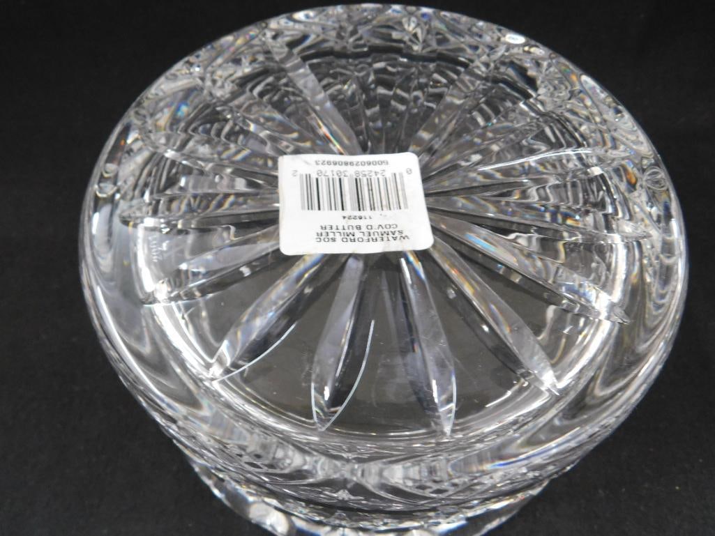 Waterford Crystal - Lidded Candy Dish 5" x 5.5" - 2 Footed Bowls 3.25" x 4" - 5