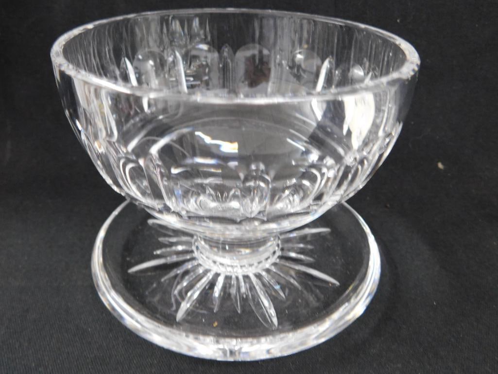 Waterford Crystal - Lidded Candy Dish 5" x 5.5" - 2 Footed Bowls 3.25" x 4" - 7