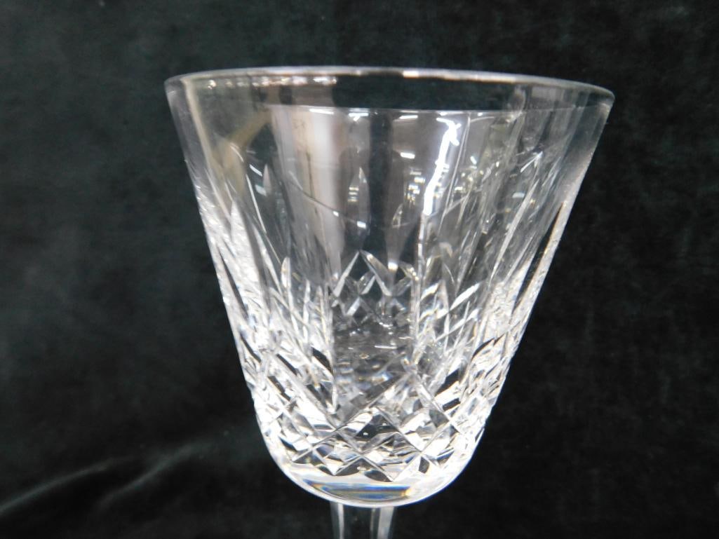 Waterford Crystal - 10-5 7/8" Claret Wine Glasses - Lismore Pattern - 3