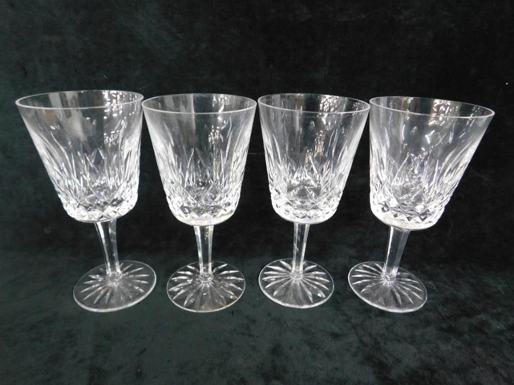 Waterford Crystal - 4-6 7/8" Water Goblets - Lismore Pattern - 6