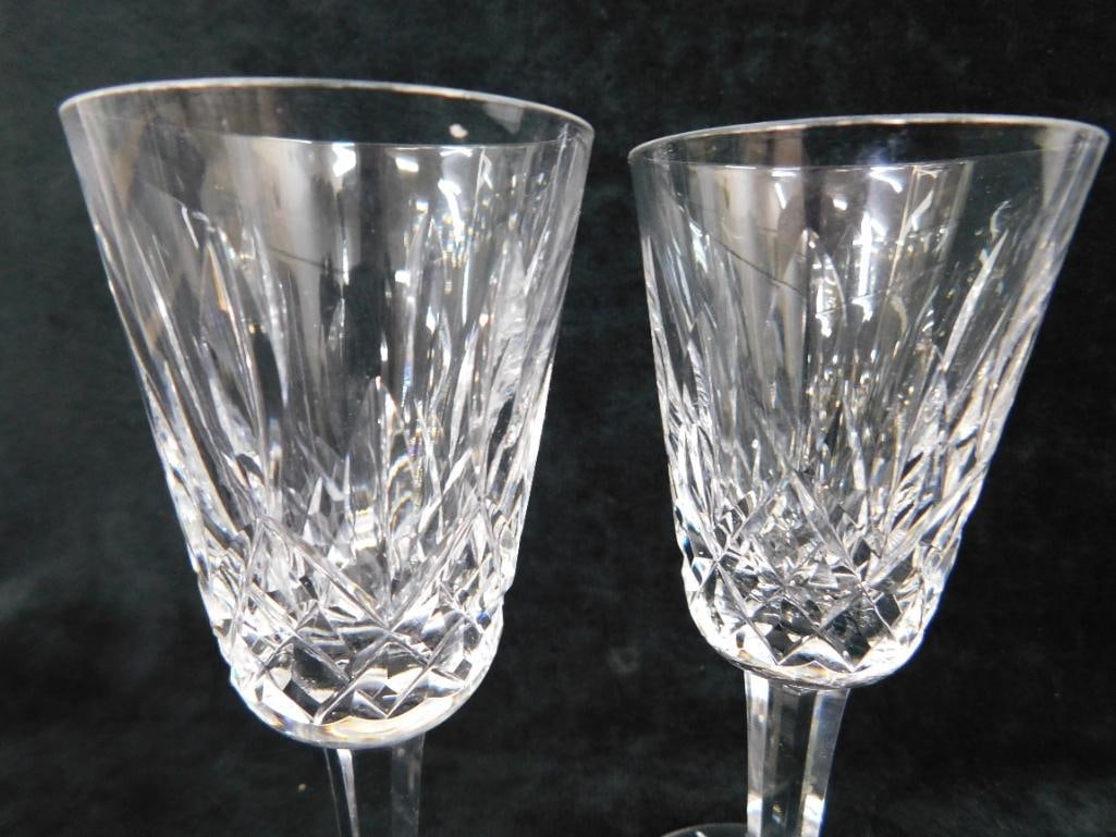 Waterford Crystal - 2-5 1/8" Sherry Glasses - 1-5 5/8" Glass - Lismore Pattern - 3