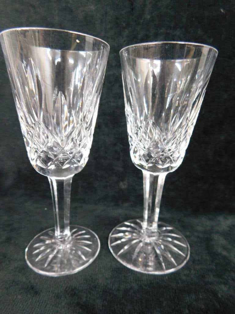 Waterford Crystal - 2-5 1/8" Sherry Glasses - 1-5 5/8" Glass - Lismore Pattern - 4