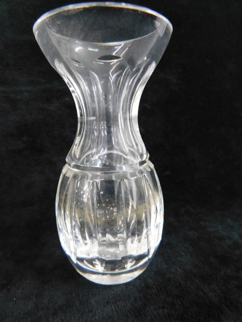 Waterford Crystal - 2-4 7/8" Claret Wine Glasses - 1-4" Mini Vase - Kinsale Pattern - 5