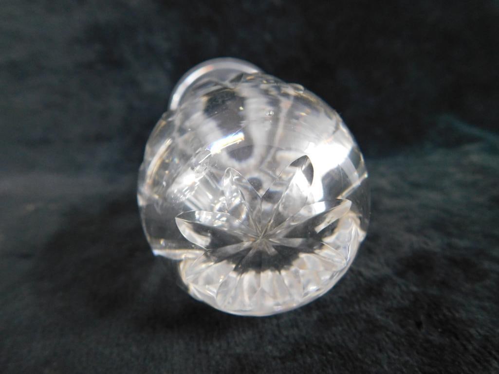 Waterford Crystal - 2-4 7/8" Claret Wine Glasses - 1-4" Mini Vase - Kinsale Pattern - 6