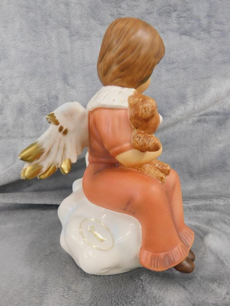 Pair of Goebel Angel Porcelain Figures - Shelf Sitter on Star - Figure on Cloud - 3