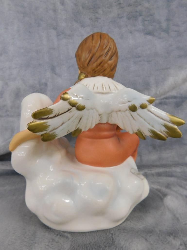Pair of Goebel Angel Porcelain Figures - Shelf Sitter on Star - Figure on Cloud - 4