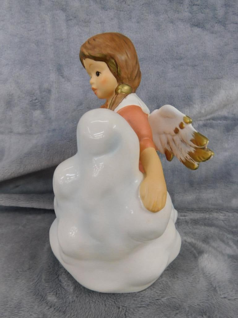 Pair of Goebel Angel Porcelain Figures - Shelf Sitter on Star - Figure on Cloud - 6