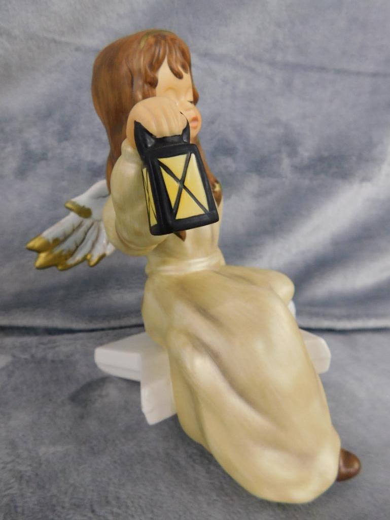 Pair of Goebel Angel Porcelain Figures - Shelf Sitter on Star - Figure on Cloud - 9