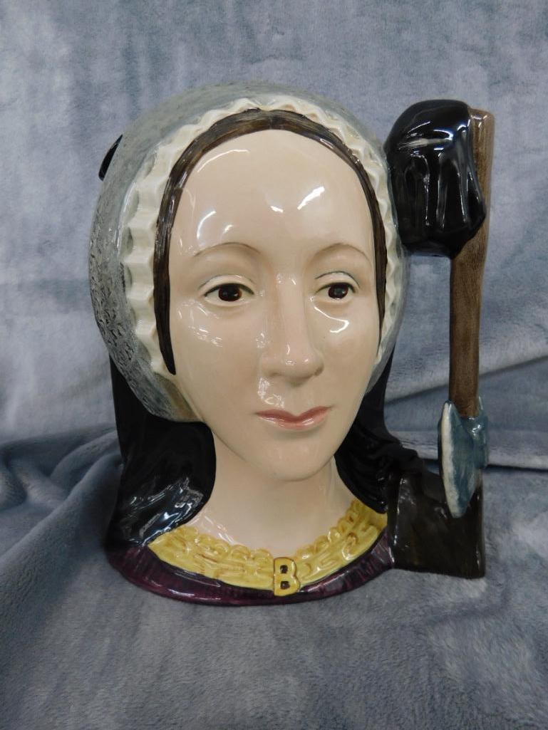 3 Royal Doulton Toby Jugs - 2 Large "Toby Philpots" and "Anne Boleyn" - 2