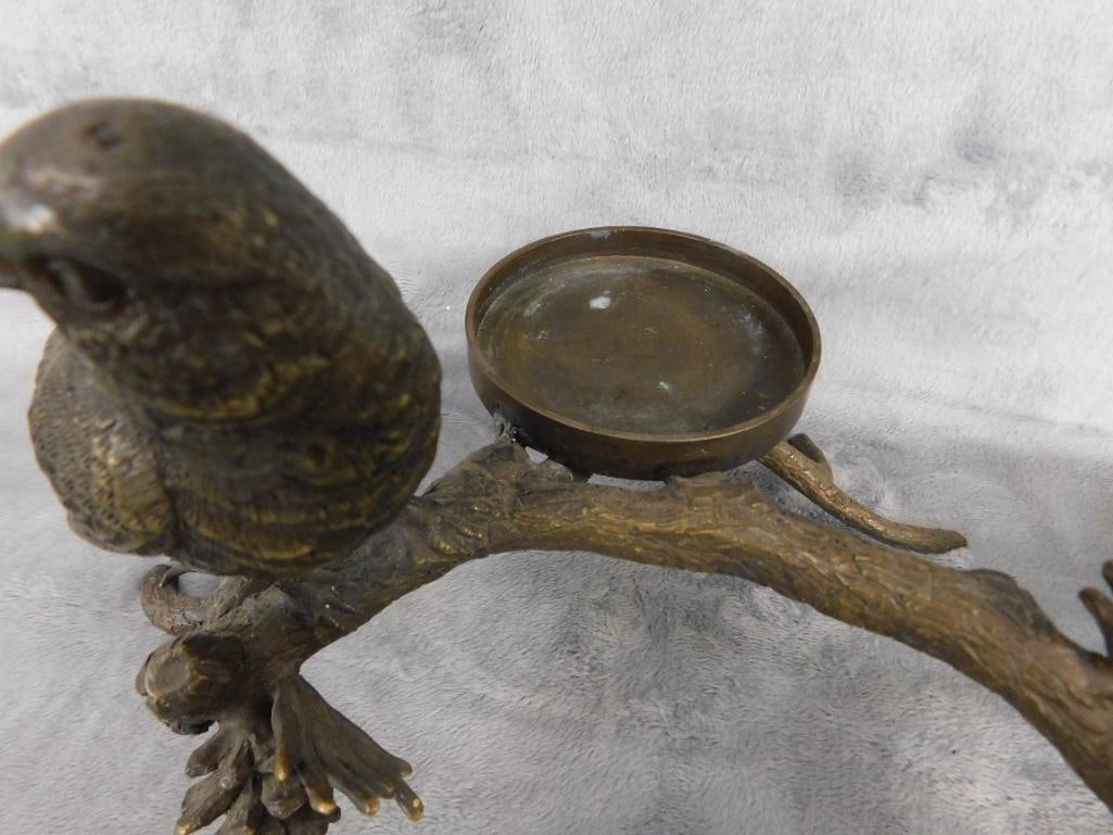 SPI Gallery - Chinese Bronze Candle Holder / Flower Frog Holder - 6.5" x 16" x 12" - 9