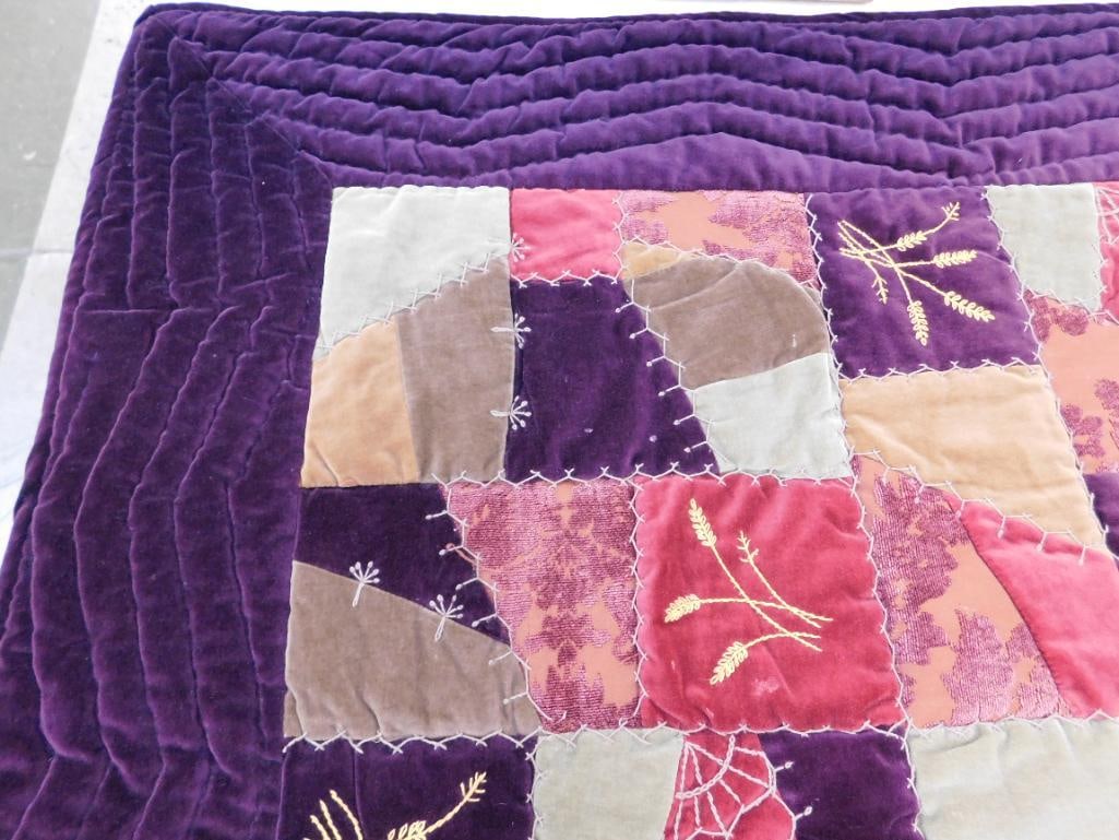 Factory Made "Crazy Quilt" Throw - 60" x 49" - 2