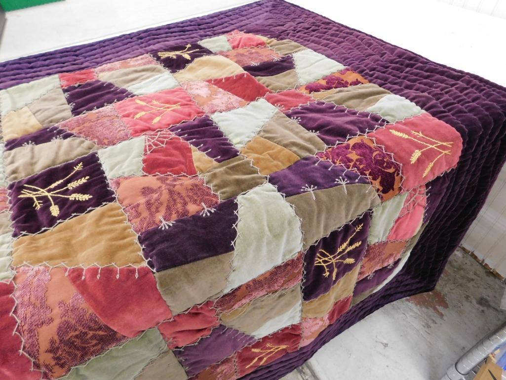 Factory Made "Crazy Quilt" Throw - 60" x 49" - 5