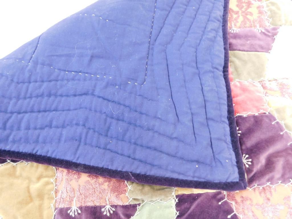 Factory Made "Crazy Quilt" Throw - 60" x 49" - 7