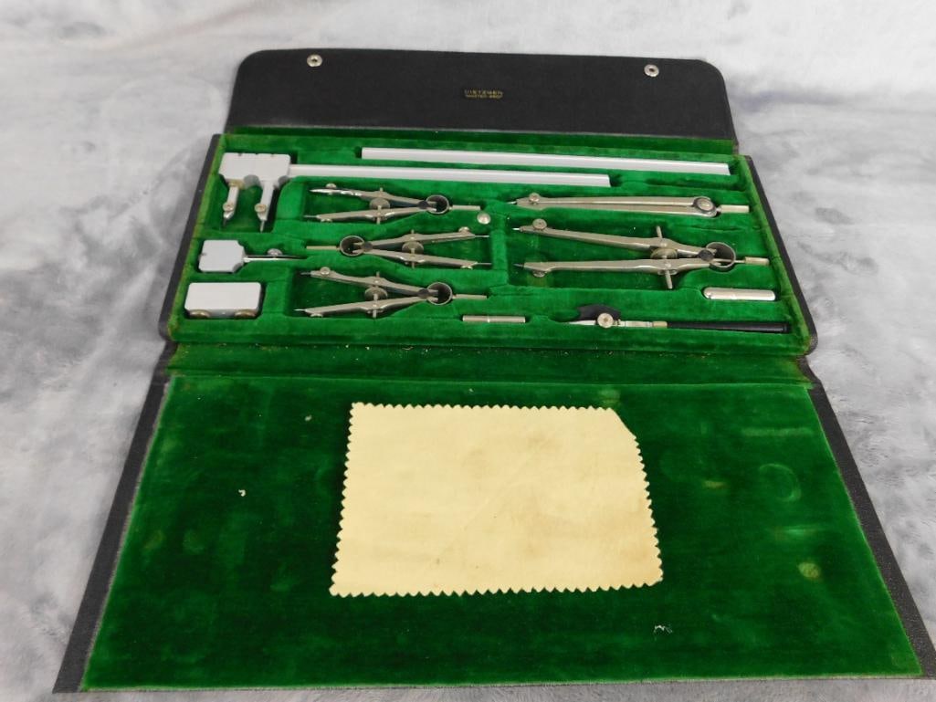 Vintage Dietzgen "Master Pro" Compass Set In Case - Missing 1 Item - 2