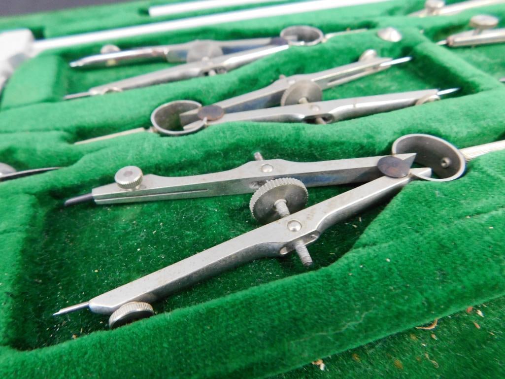 Vintage Dietzgen "Master Pro" Compass Set In Case - Missing 1 Item - 7