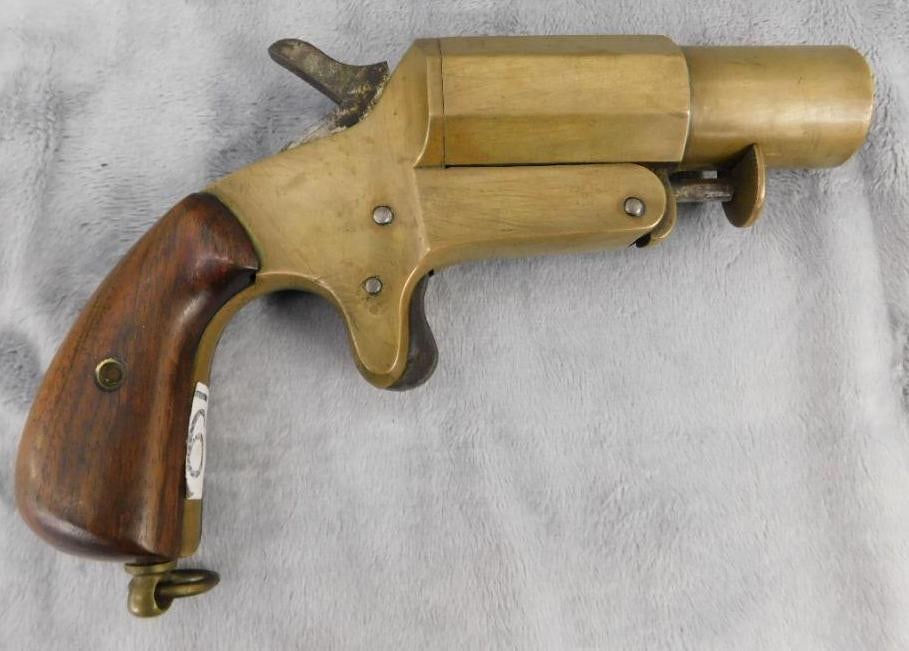 Turn of The Century Chas Osborne and Co. - London - Flare Shooter - Brass - 8" x 5.5" x 1.25": See Photos For Description and Condition
