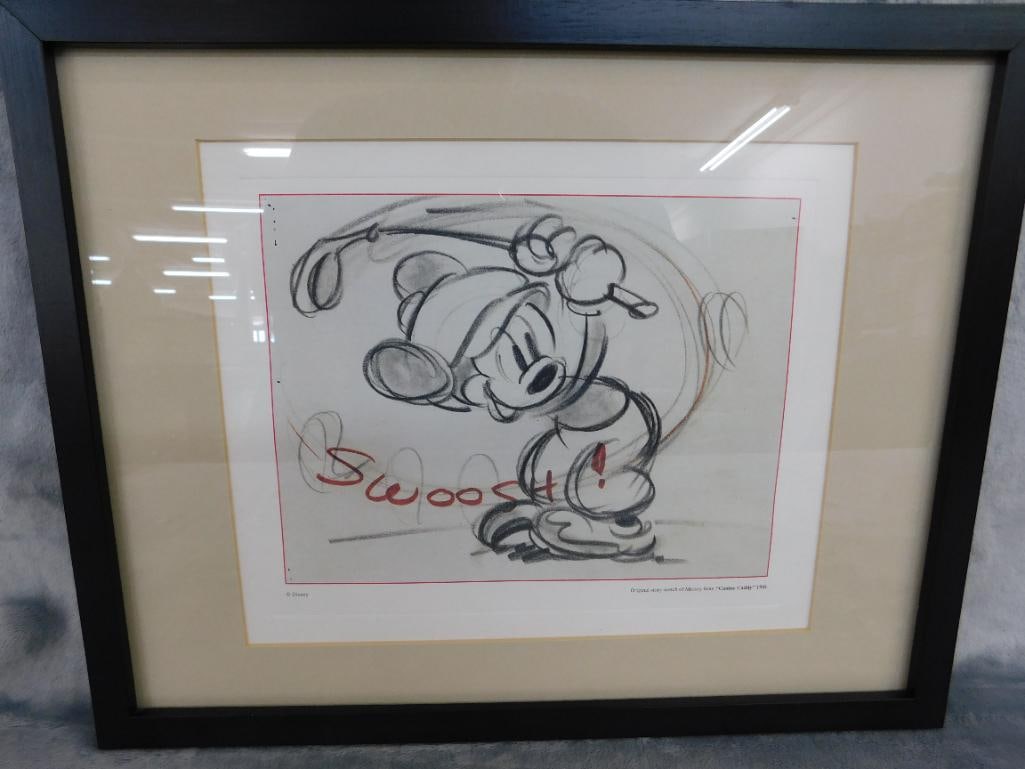 Disney "Canine Caddy" Original Story Sketch - 12" x 15": See Photos For Description and Condition
