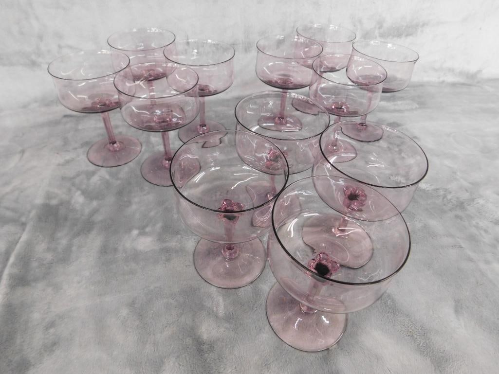 12 Lenox Lilac Mist 5.25" Desert / Champagne Glasses - 6