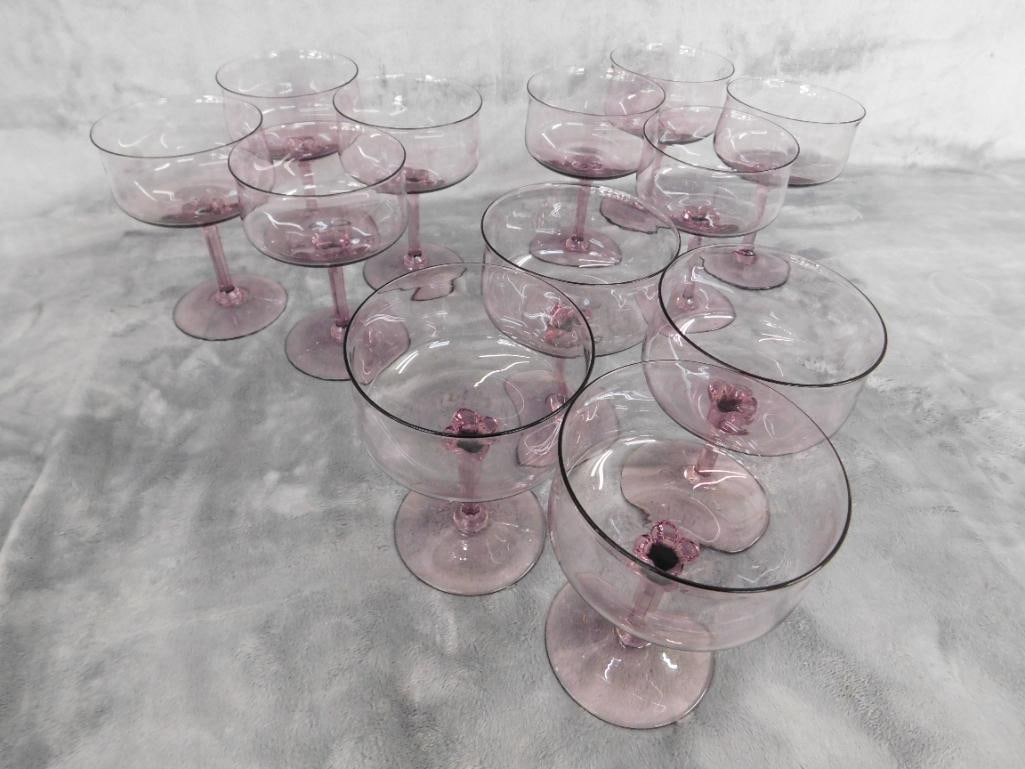 12 Lenox Lilac Mist 5.25" Desert / Champagne Glasses - 7