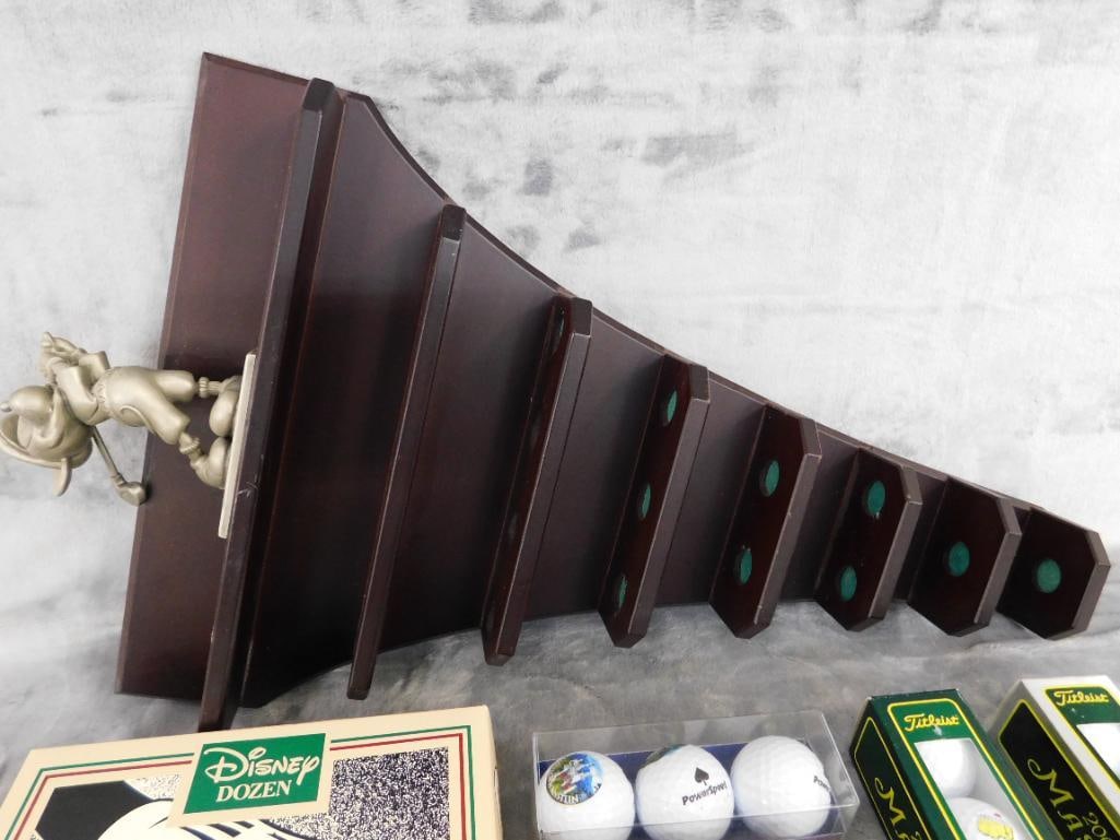 Modern Disney Golf Ball Rack - Disney Golf Balls - 2007 and 2008 Masters Golf Balls - 3