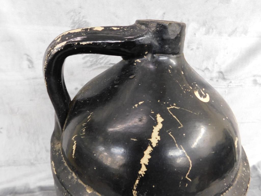 Vintage 5 Gallon Pottery Jug - Chips on Lip - 18" x 12.5" - 2