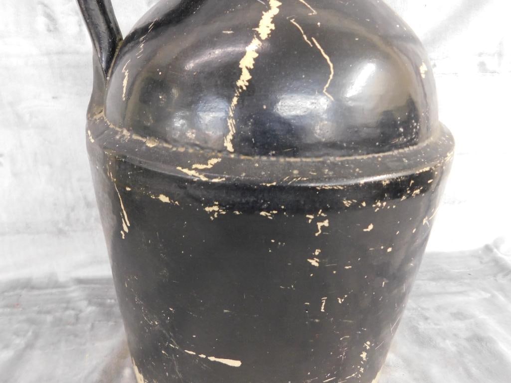 Vintage 5 Gallon Pottery Jug - Chips on Lip - 18" x 12.5" - 3
