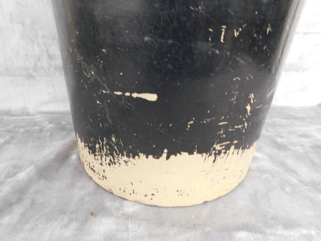 Vintage 5 Gallon Pottery Jug - Chips on Lip - 18" x 12.5" - 4