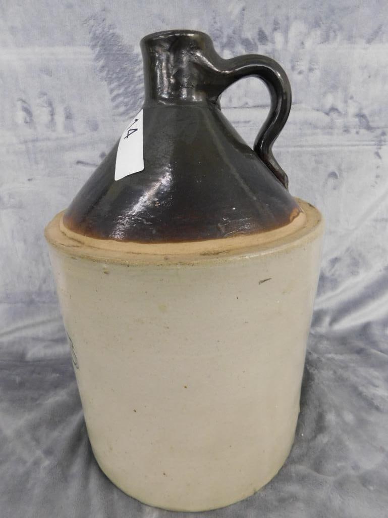 Vintage 3 Gallon Pottery Jug - 16" x 10" - 6