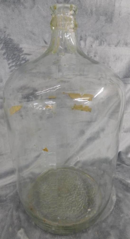 5 Gallon Glass Jug - 19.5" x 11": See Photos For Description and Condition