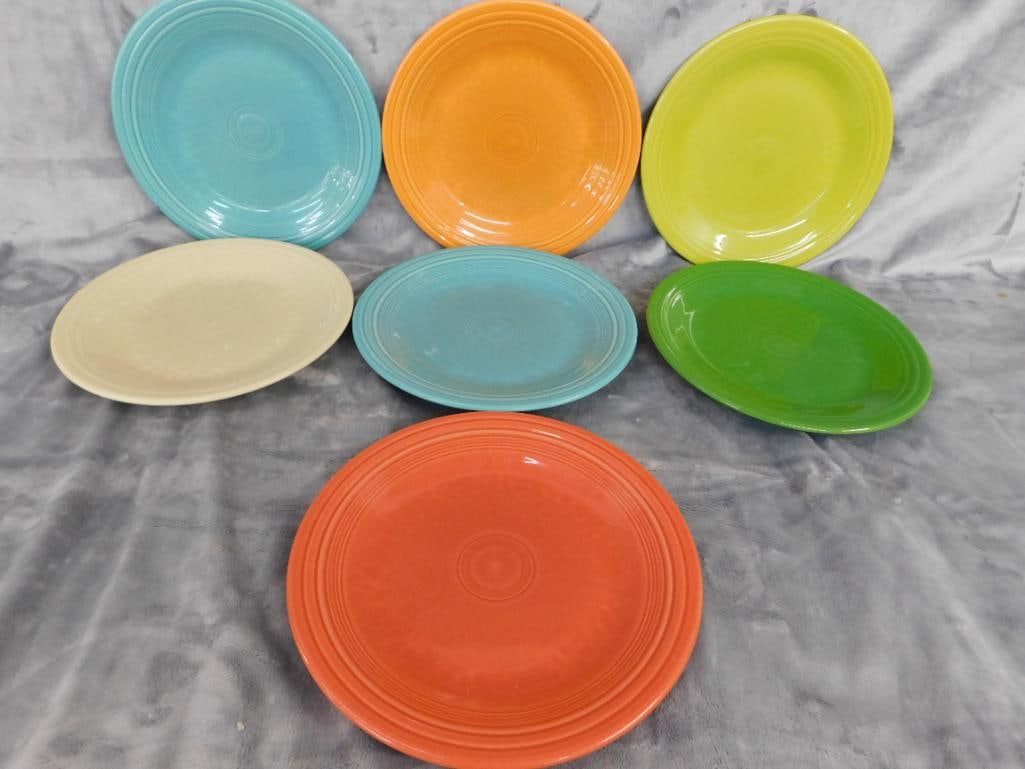 Fiesta Ware - 7-10.5" Dinner Plates - 11