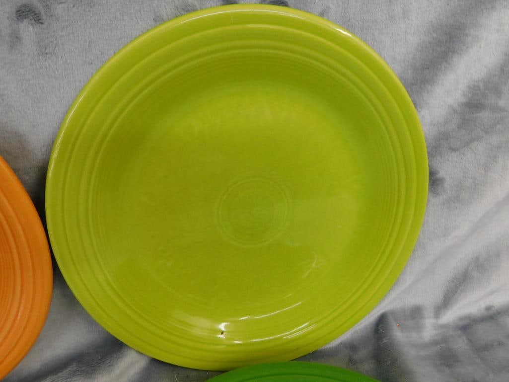 Fiesta Ware - 7-10.5" Dinner Plates - 4