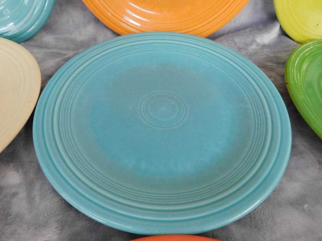 Fiesta Ware - 7-10.5" Dinner Plates - 6