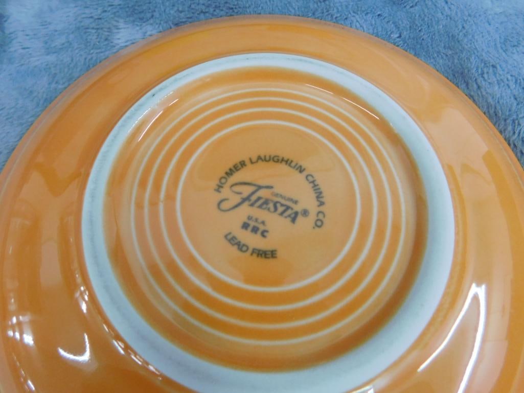 Fiesta Ware - 7 Cups and Saucers - 1 Extra Saucer - 9