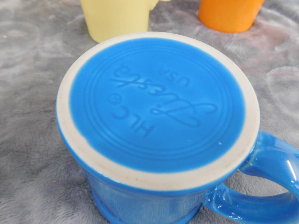 Fiesta Ware - 8 Coffee Mugs - 1 Has Different Handle - 11