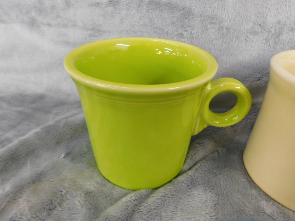 Fiesta Ware - 8 Coffee Mugs - 1 Has Different Handle - 2