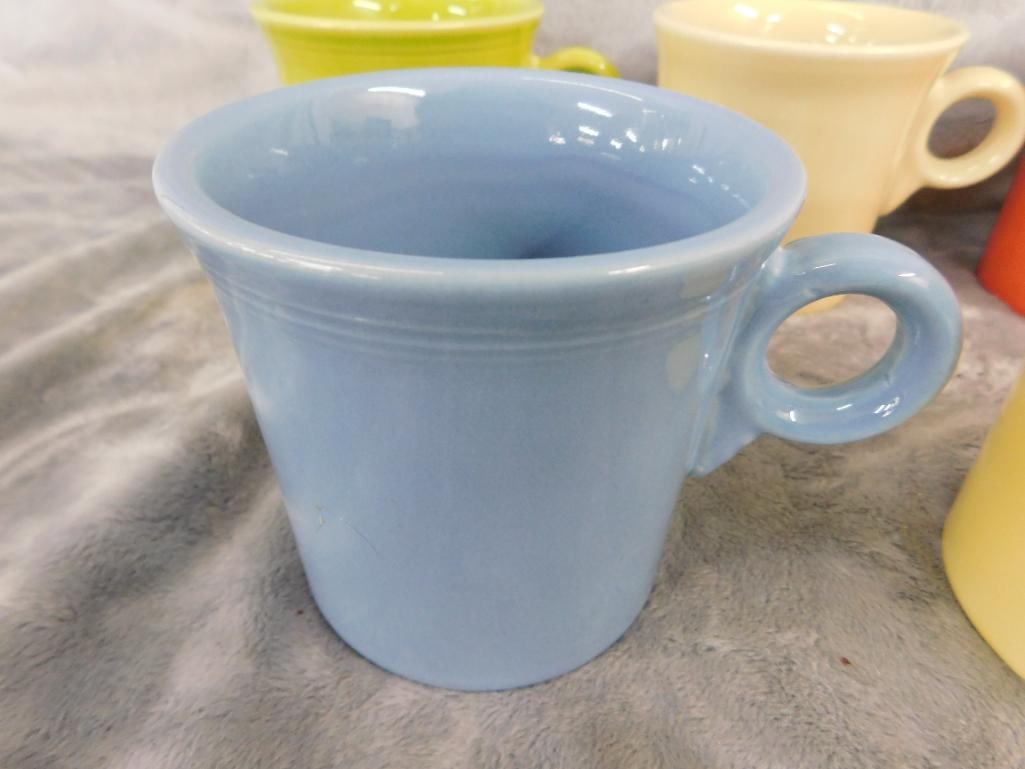 Fiesta Ware - 8 Coffee Mugs - 1 Has Different Handle - 8