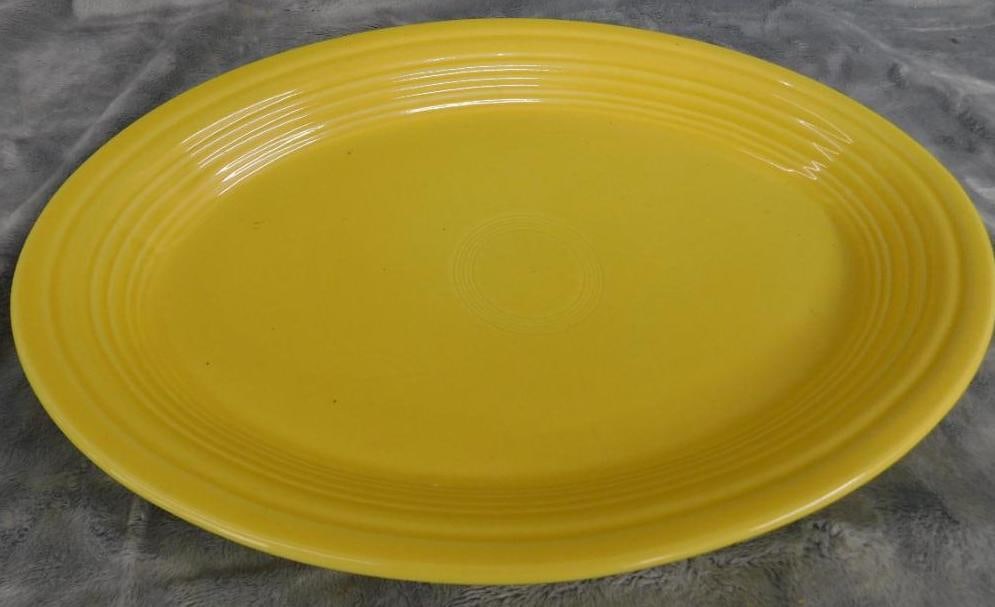 Fiesta Ware - 13.5" x 9.5" Oval Platter: See Photos For Description and Condition