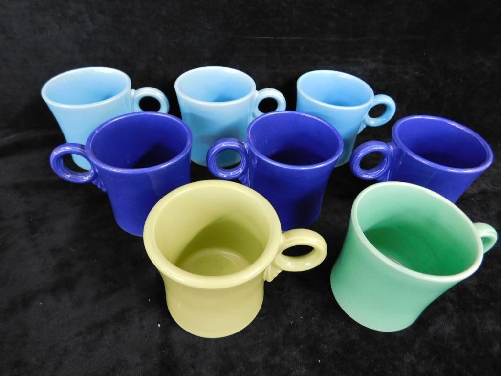 Group of 8 Fiesta Ware Coffee Mugs - 8