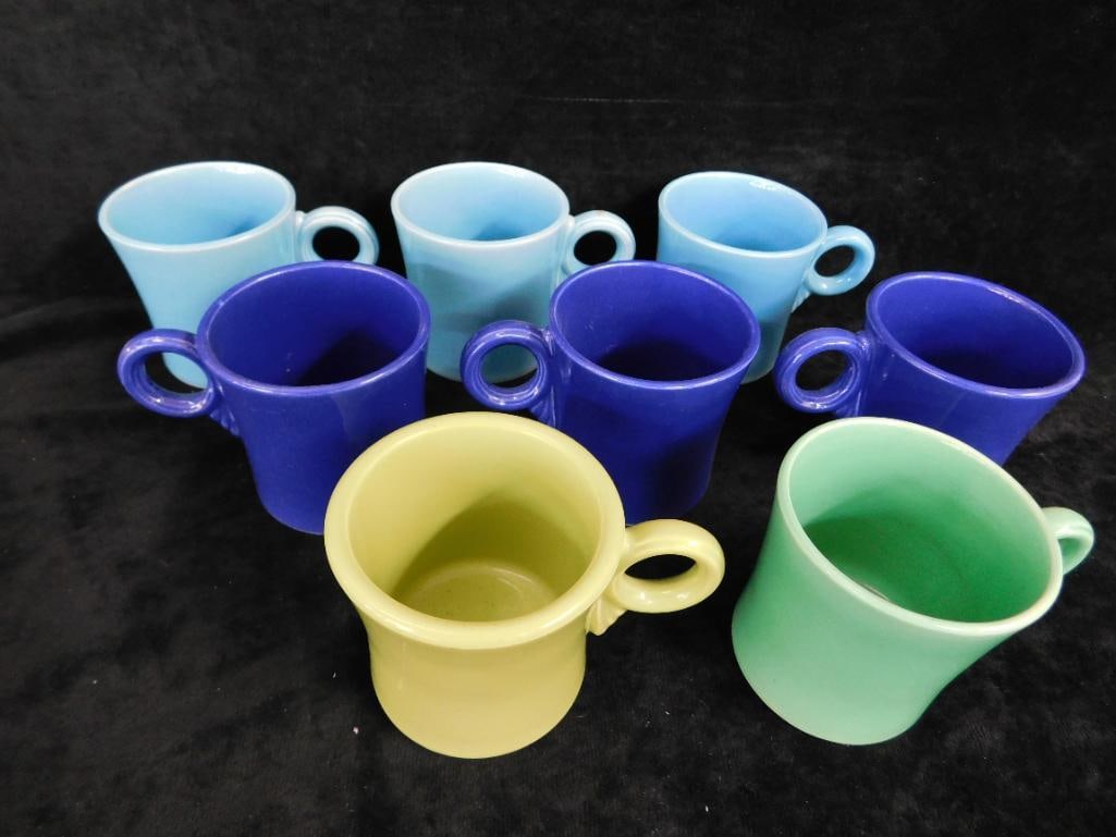 Group of 8 Fiesta Ware Coffee Mugs - 9